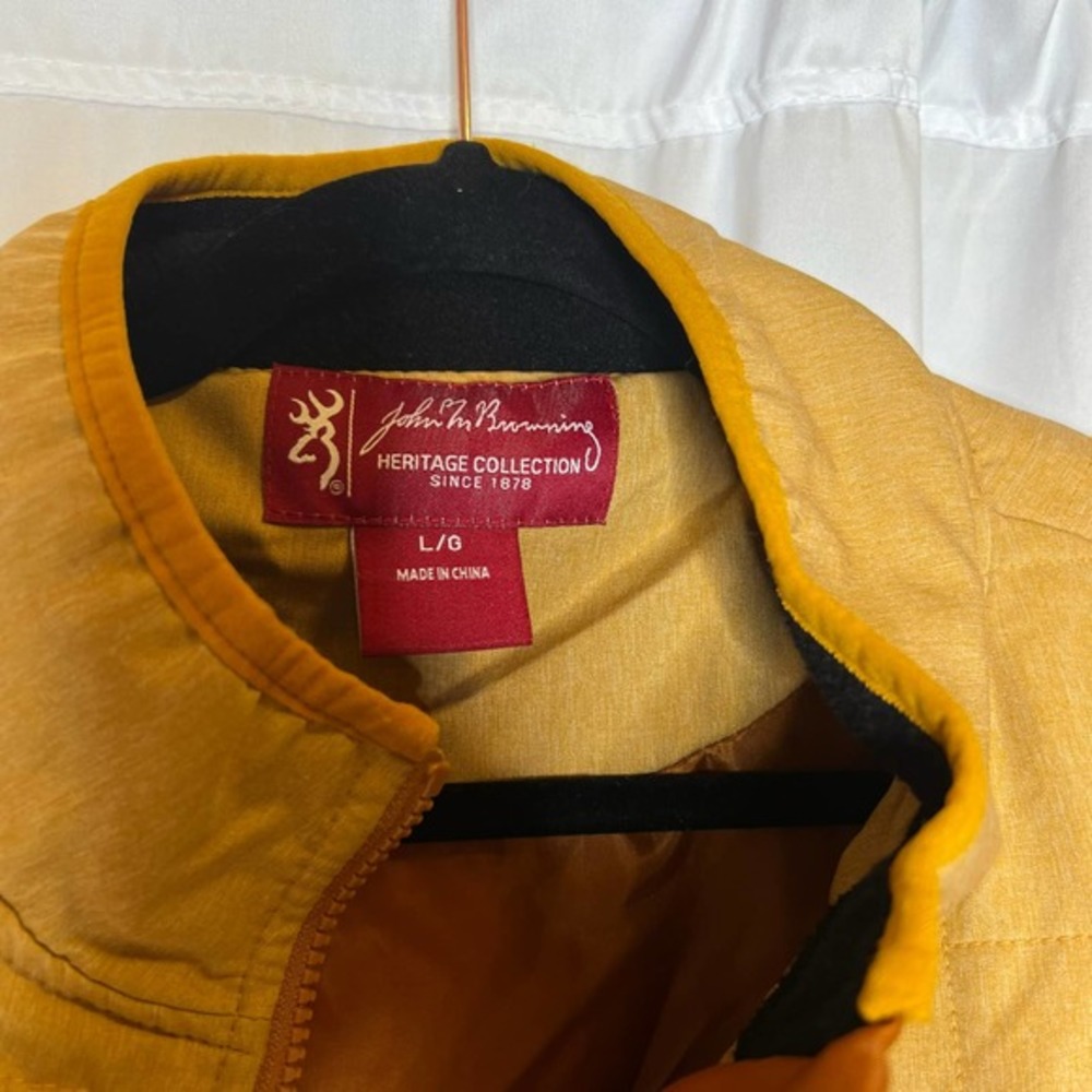 Men's Jacket Browning Heritage Collection Size Large Gold and Orange‎ - Picture 6 of 10